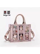 Sweet Rose Rococo Cat Portrait Small and Large Tote Bag(Limited Stock/5 Colours/Full Payment Without Shipping)